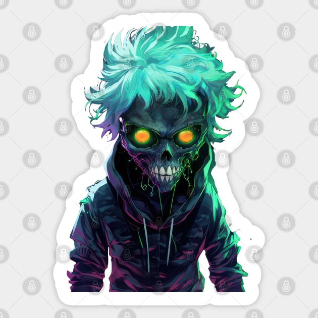 Halloween Green Zombie Sticker by TooplesArt